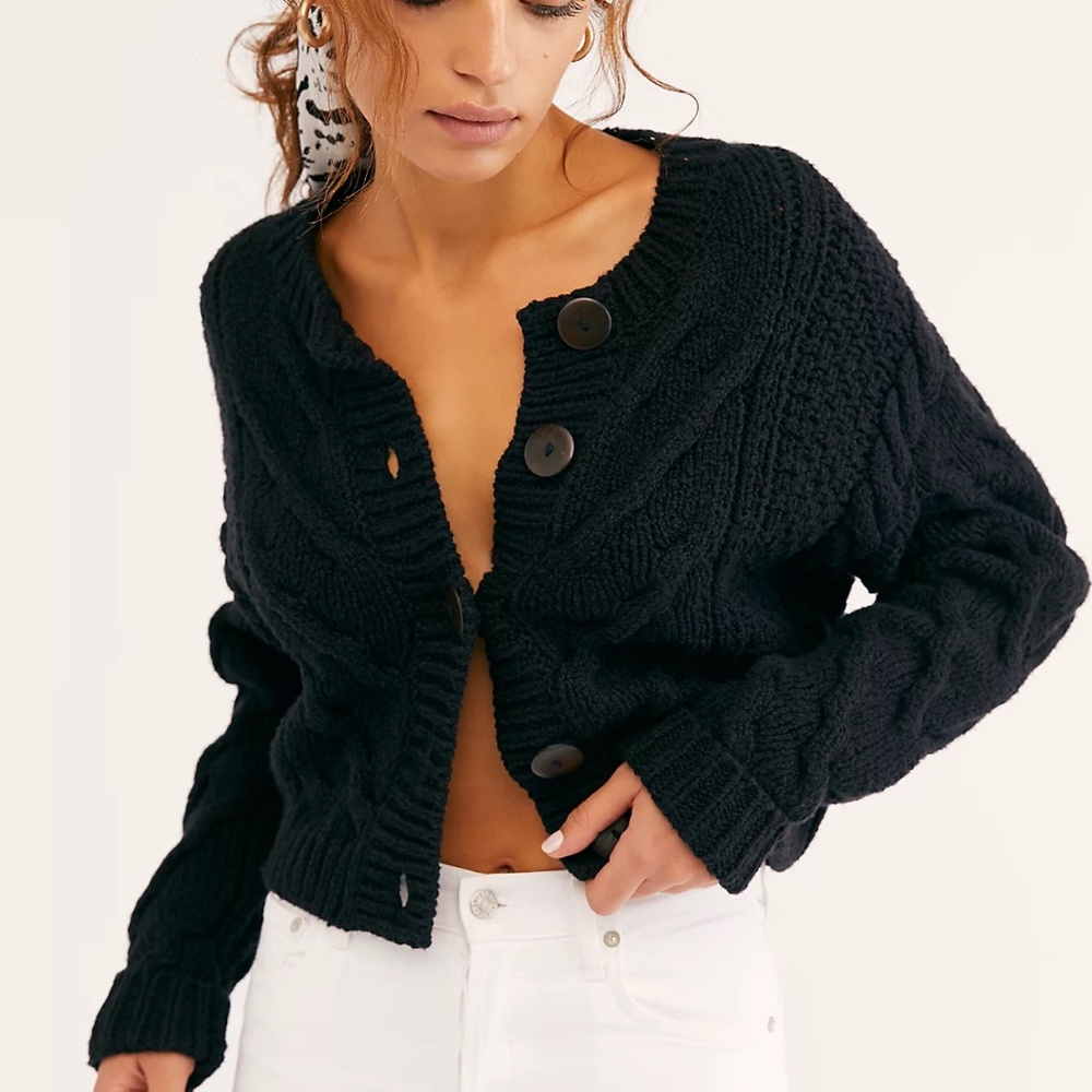 Free People Bonfire cardigan in blue - S